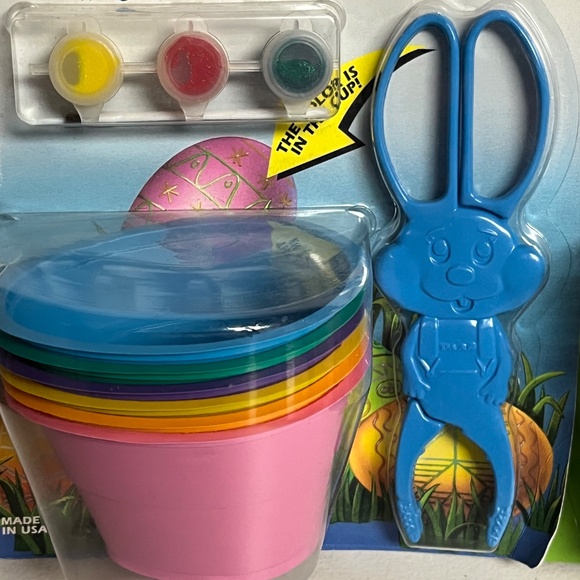 1990s Paas Deluxe Glitter Easter Egg Reusable Color Kit 6 Cups Extra  Color Cup - Picture 3 of 9